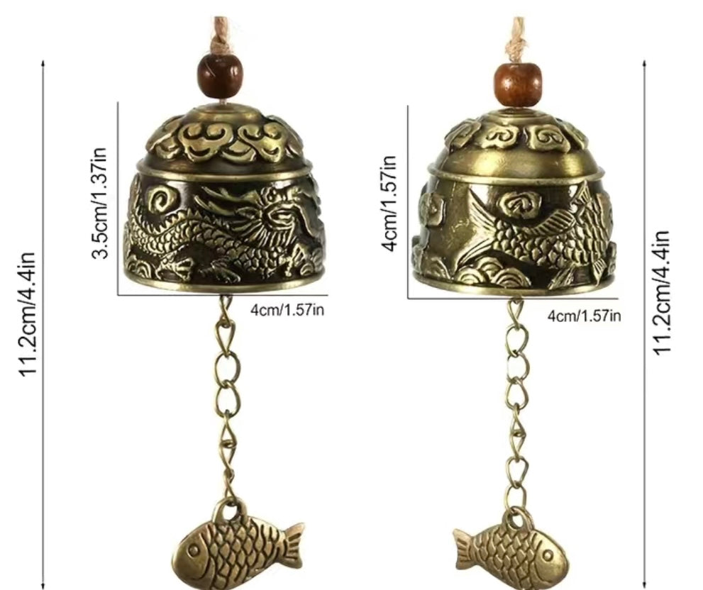 Traditional Dragon Wind Chime Bell (set of 2)