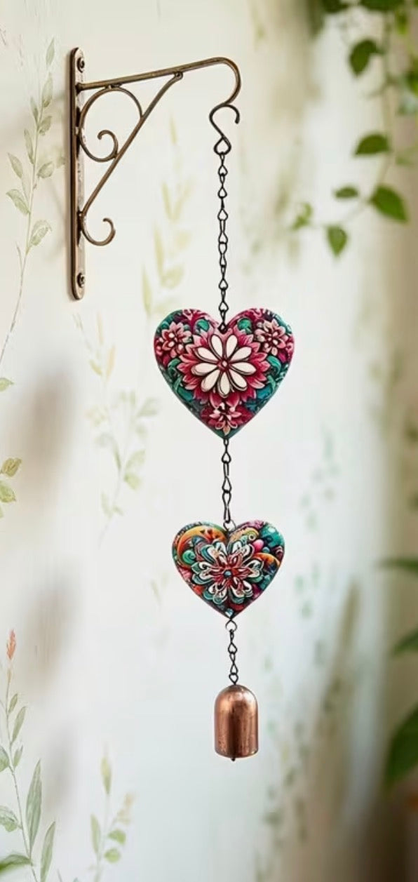 Colourful heart bell