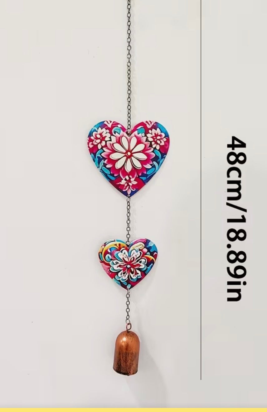 Colourful heart bell