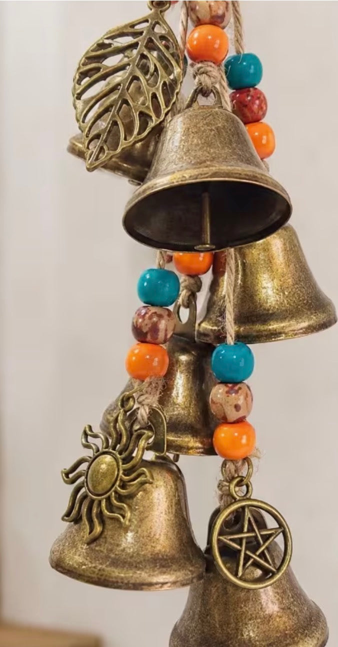 Hemp Rope Colorful Bead Wind Chime