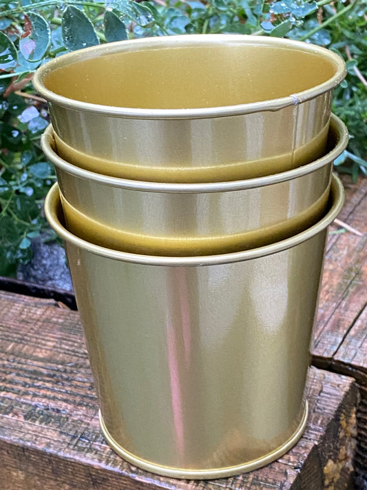 3 Plant Pot, gold-colour, 9 cm